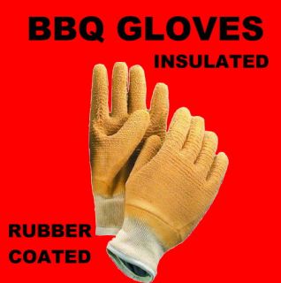 BBQ Grill Smoker Pit Hot Meat Gloves Insulated Rubber