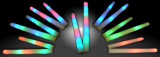 LED Lighted Foam Stick Lightshow Party Light Up Burning Rave Man 7 Color Wand UV
