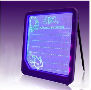 LED Message Board Kids Painting Writing Panel Tablet with Fluorescent Marker Pen