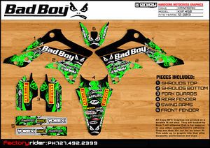 2012 2013 Kawasaki KXF 450 BadBoy Dirt Bike Graphics Kit Motocross Graphics Kit