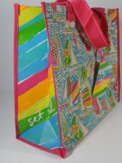 Lilly Pulitzer Market Bag "Ugotta Regatta" Sail Lilly Loves Green Recyclable Eco