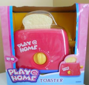 Kids Play Home Toaster Toy Kitchen Tools Toast Pops Up Timer