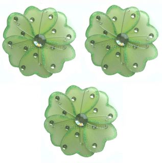 4" Daisies Mini Wire Room Decor 3 Green Daisy Flowers Bedroom Wall Decorations