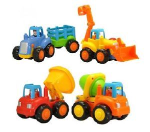 4 Pcs Inertial Engineering Truck Mini Toy Car Educational Toy for Kid Children