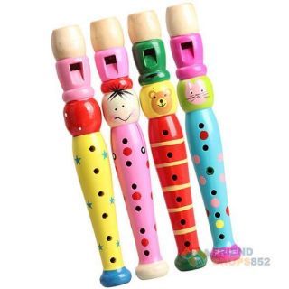 Wooden Plastic Kid Piccolo Flute Musical Instrument Early Education Toy F8S