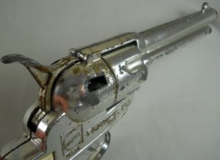 Vintage Mattel Fanner 50 Cap Gun Africa Impala Faux Ivory Grips Working Order