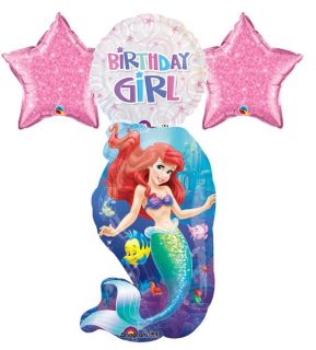 Little Mermaid Balloons Birthday Party Supplies Decorations Girls Ariel Princess