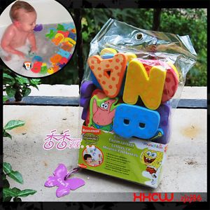 Baby Kids Infant Munchkin Sponge Bob ABC Floating Bath Foam Letters Toys