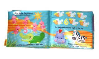 Fisher Price Animal Counting Book Baby Tearproof Color Picture 3D Cloth Book