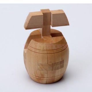 Lovely Kongming Luban Wooden Lock Bucket Puzzle Creative Toy for Kids Also Adult