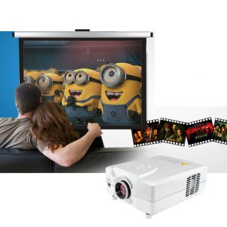 HD Home Theater Multimedia LCD LED Projector 1080p HDMI 3D Effect for PC Laptop