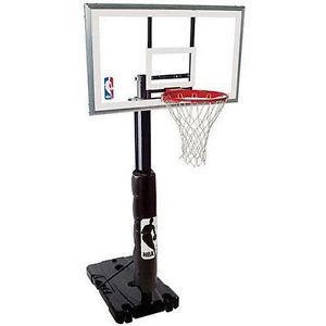 Spalding Portable Basketball Court Adjustable Hoop NBA Games Kids Toy Glass New