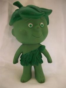 6" Vintage Jolly HO Green Giant Antique Little Sprout Rubber Kids Toy RARE