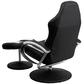 Racing Bucket Seat Recliner Gaming Game Room Lounge Chair Cool Black White Cool