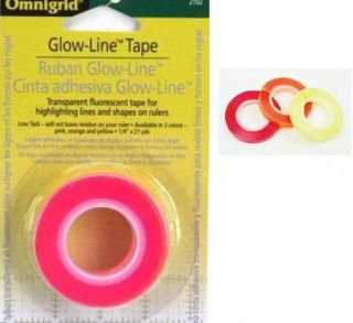 Omnigrid Glow Line Transparent Fluorescent Tape 3 Pack