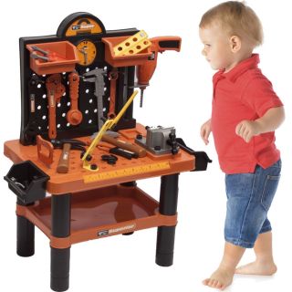 54pc Childrens Tool Bench Set Work Shop Tools Kit Boys Kids Play Workbench Toy