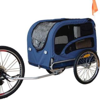Original Doggyhut Large Dog Bike Trailer Pet Bicycle Carrier in Blue 60302 D02