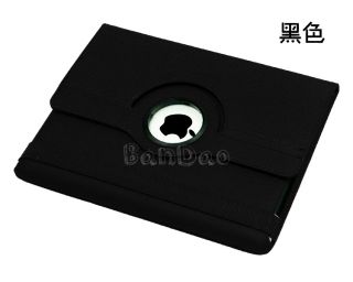 360 Degree Rotating Smart Cover Litchi Leather Case Stand Sleep Wake Up iPad 2 3