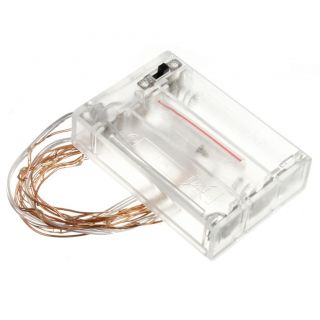 4 5V 1 2W 2M 20LEDS Red Battery Operated Mini LED Copper Wire String Fairy Light