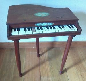 Baby Grand Piano Wooden Childs Kids Vintage Japan Old Antique Musical Toy