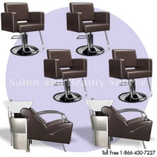 New Salon Spa Package Backwash Styling Chairs Equipment