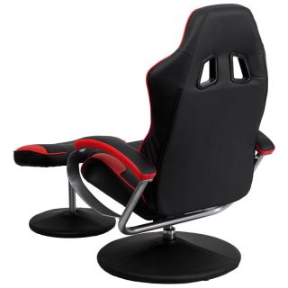 Racing Bucket Seat Recliner Racecar Game Room Lounge Chair Cool Red Black Cool