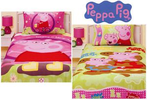 Peppa Pig Bedding Single Bed Size Quilt Cover Set Girls Boys Kids George Toy New