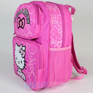 Sanrio Hello Kitty Pink Glitter 16" Backpack Girls Kids Bag Large