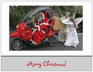 20 Christmas Angels Harley Motorcycle Santa Post Cards Printed US or Canada