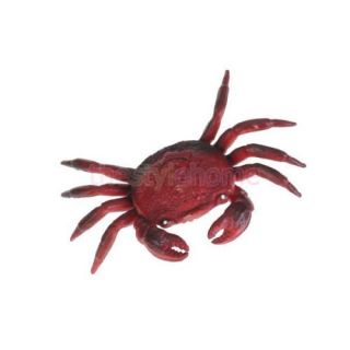 3pcs Vivid Red Crab Model Toys Marine Animal Lovely Kids Play Home Decoration