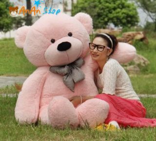 Giant 63'' Big Plush Pink Teddy Bear Huge Stuffed Animal Soft Toy Birthday Gifts