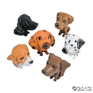 12 Big Head Puppy Dogs Dozen Kids Theme Party Favors Cake Toppers