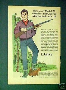 1964 Daisy Western Air Rifle BB Pump Gun Kids Boys Vintage Toy Model 26 Ad