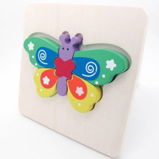 3D Butterfly Wooden Stereoscopic Educational Developmental Baby Kids Toys Puzzle