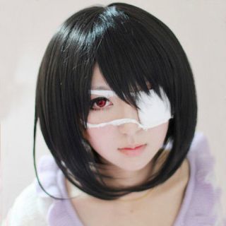 Another Mei Misaki Cosplay Wig Costume Black Fasion Party coser Hair Wig Cap