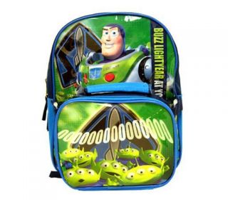 Disney Toy Story Buzz Lightyear School Kids 12" Backpack w Lunch Bag Case New