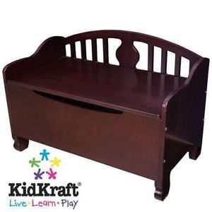Cherry Large Toy Box Chest Bench Wood Wooden Furniture Kids Childrens Toddlers