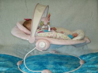 Gorgeous Baby Girl's Papasan Musical Vibrating Soother Bouncer by Bright Starts