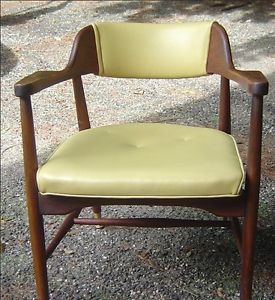 Mid Century Modern Wood Leather Chair Hans Wegner Knoll Era Del Ct MA NYC