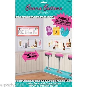 Rock Roll Diner Scene Setter Room Decorations Add Ons Birthday Party Supplies