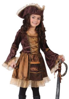 Kids Girls Victorian Colonial Pirate Halloween Costume