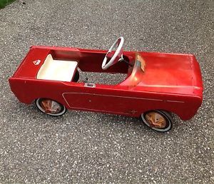 1966 Vintage Antique AMF Junior Pedal Car Kid Metal Toy Ford Mustang Childs Ride