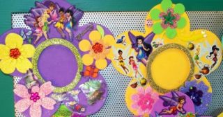 12 New Handmade Disney Fairies Tinkerbell Magnetic Flower Frames Party Favors