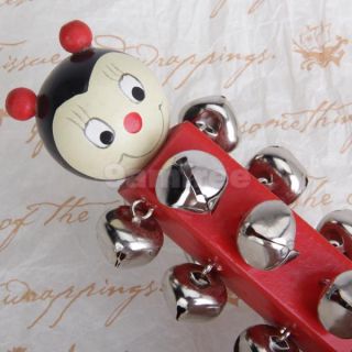 Wooden Handled Jingle Bell Shakers Musical Instrument