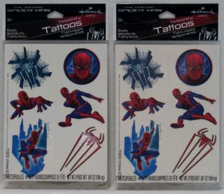 The Amazing Spider Man Birthday Party Stickers Tattoos Favor Bags Hallmark for 8