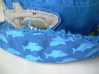 New Baby Toddler Hat Boys Beach Bucket Sun Hat Shark Alligator Crab 2T 3T