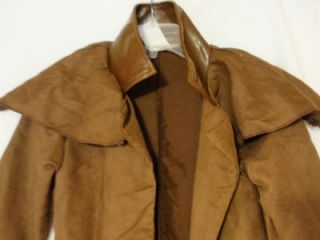 Kids Pirate Duster Coat Jacket Brown Costume Hat Med Caribbean Firefly Captain