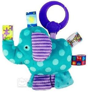 Kids II Taggies Friends for Me Elephant Infant Toy Stroller Carrier New