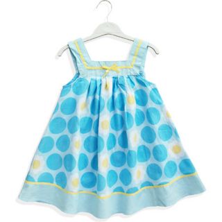3 8 Years Children Baby Kids Girls Blue Summer Dress Braces Skirt D110
