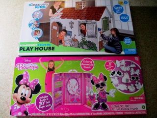 Discovery Kids Color Me Playhouse Minnie Mouse Bow tique 30" Paper Doll